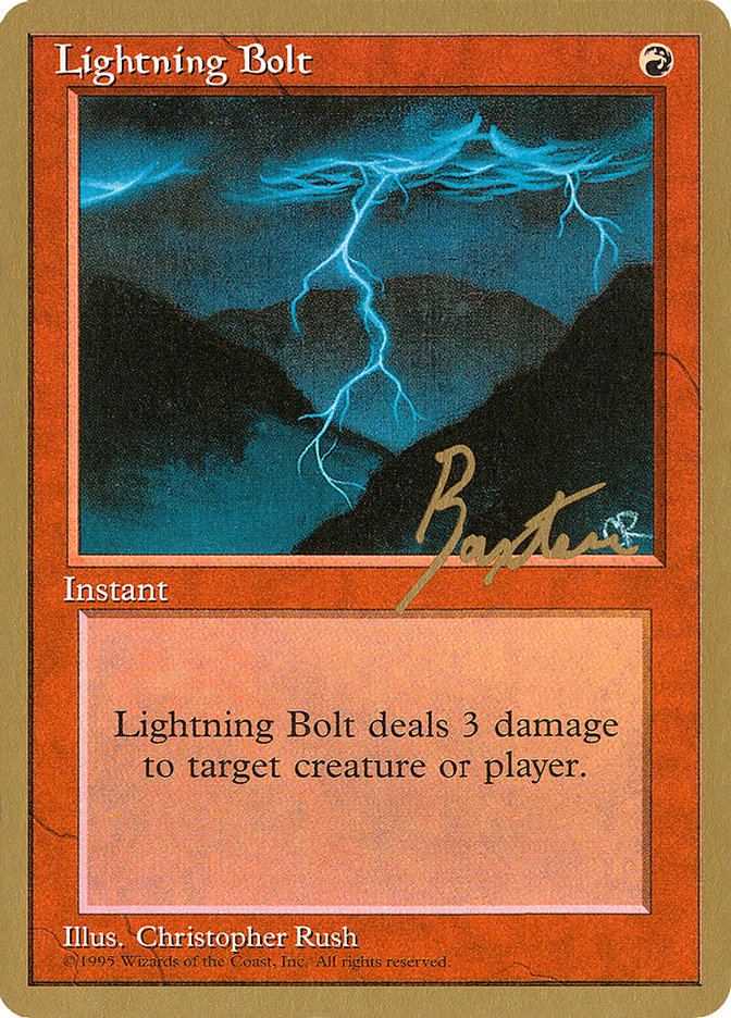 Lightning Bolt (George Baxter) [Pro Tour Collector Set] | Clutch Gaming