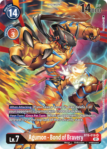 Agumon - Bond of Bravery [BT6-018] (Alternate Art) [Double Diamond] | Clutch Gaming