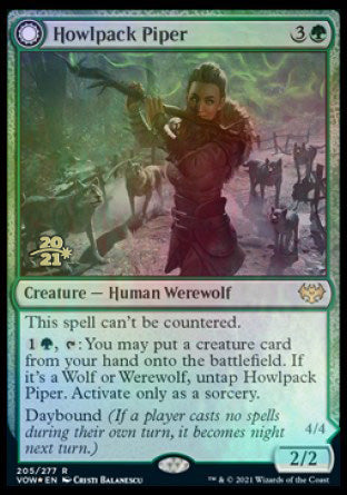 Howlpack Piper // Wildsong Howler [Innistrad: Crimson Vow Prerelease Promos] | Clutch Gaming