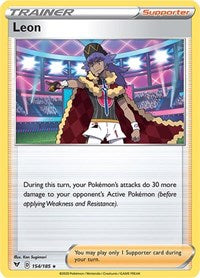Leon (154/185) (Theme Deck Exclusive) [Sword & Shield: Vivid Voltage] | Clutch Gaming