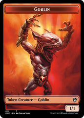 Rebel // Goblin Double-Sided Token [Phyrexia: All Will Be One Commander Tokens] | Clutch Gaming