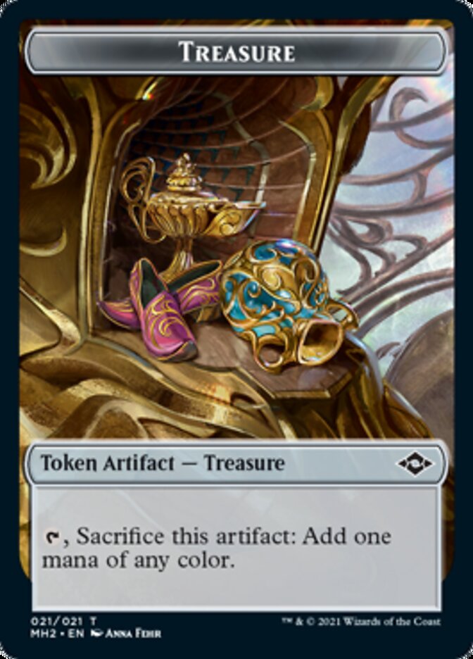 Golem // Treasure (21) Double-Sided Token [Modern Horizons 2 Tokens] | Clutch Gaming