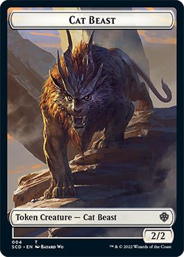 Elf Warrior // Cat Beast Double-Sided Token [Starter Commander Decks] | Clutch Gaming