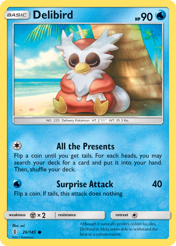 Delibird (26/145) [Sun & Moon: Guardians Rising] | Clutch Gaming