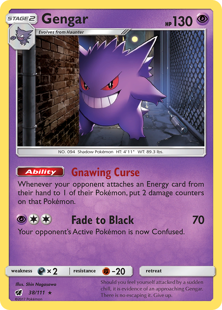 Gengar (38/111) [Sun & Moon: Crimson Invasion] | Clutch Gaming