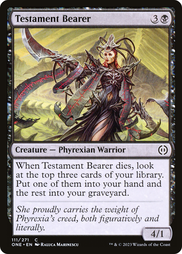 Testament Bearer [Phyrexia: All Will Be One] | Clutch Gaming