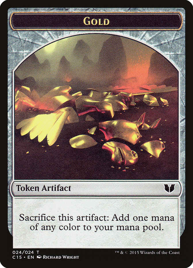 Gold // Knight (005) Double-Sided Token [Commander 2015 Tokens] | Clutch Gaming