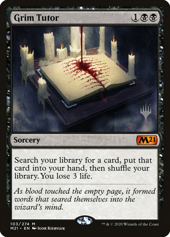 Grim Tutor (Promo Pack) [Core Set 2021 Promos] | Clutch Gaming