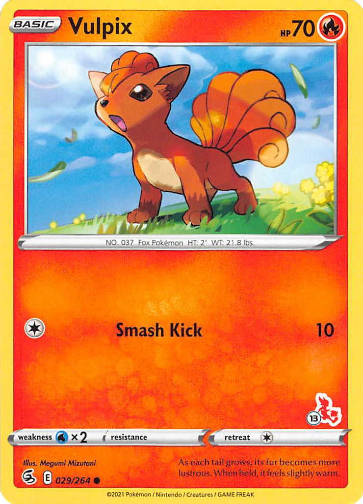 Vulpix (029/264) (Cinderace Stamp #13) [Battle Academy 2022] | Clutch Gaming