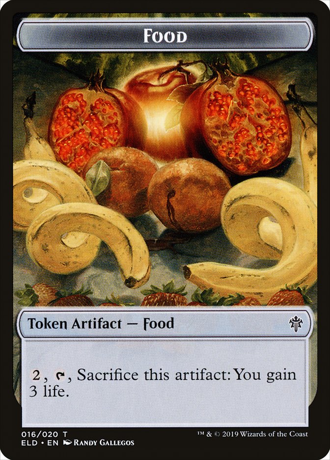 Wolf // Food (16) Double-Sided Token [Throne of Eldraine Tokens] | Clutch Gaming