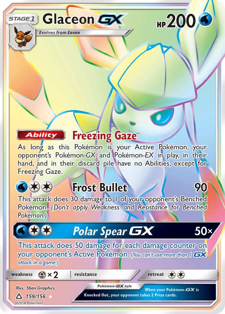 Glaceon GX (159/156) [Sun & Moon: Ultra Prism] | Clutch Gaming