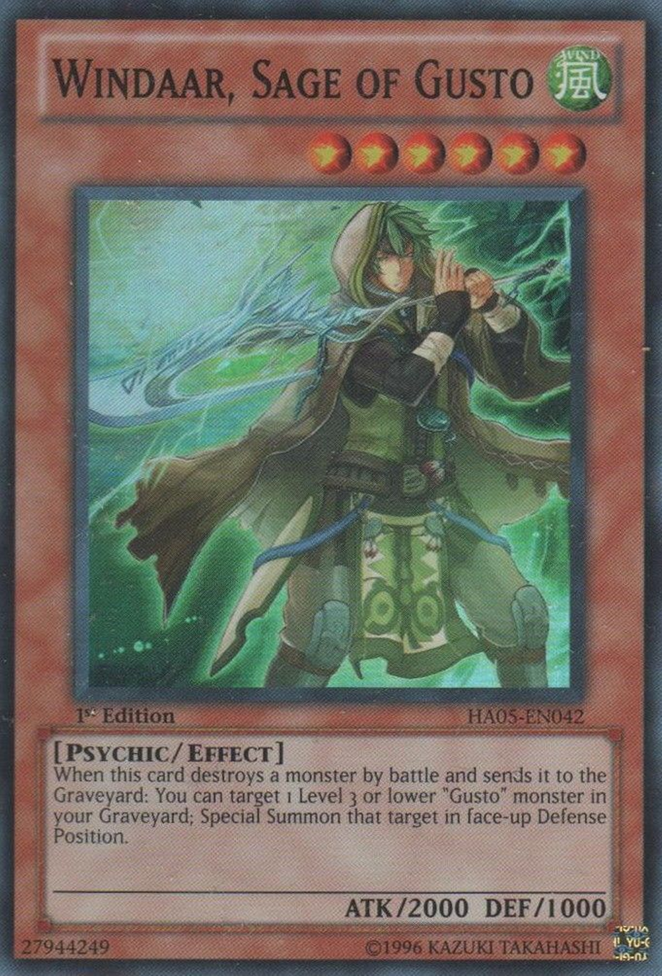 Windaar, Sage of Gusto [HA05-EN042] Super Rare | Clutch Gaming