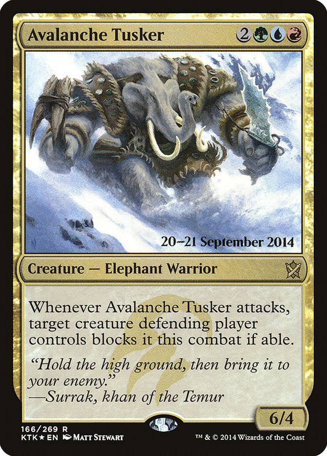 Avalanche Tusker [Khans of Tarkir Prerelease Promos] | Clutch Gaming