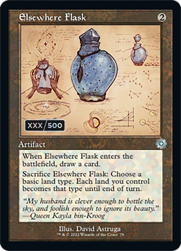 Elsewhere Flask (Retro Schematic) (Serial Numbered) [The Brothers' War Retro Artifacts] | Clutch Gaming