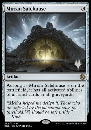 Mirran Safehouse (Promo Pack) [Phyrexia: All Will Be One Promos] | Clutch Gaming