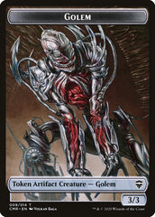 Golem // The Monarch Double-Sided Token [Commander Legends Tokens] | Clutch Gaming