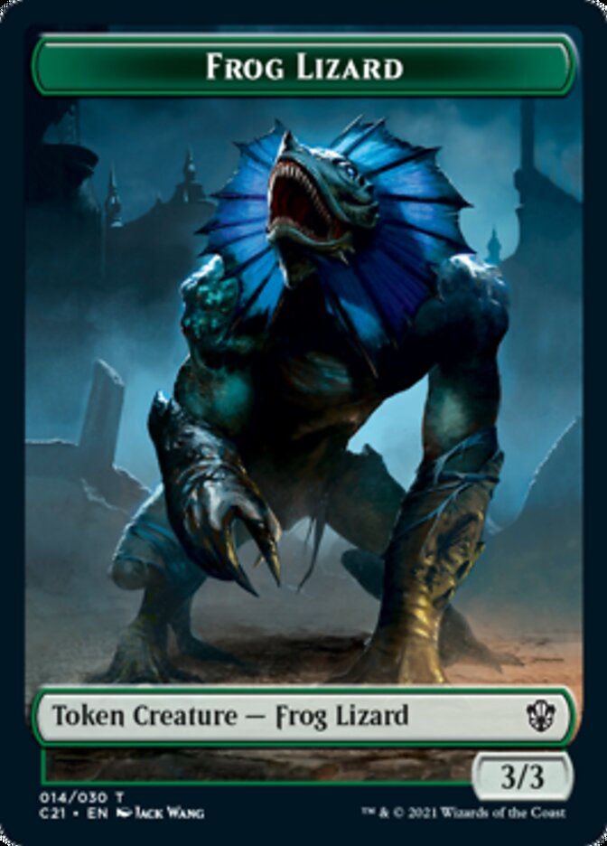 Frog Lizard // Elephant Double-Sided Token [Commander 2021 Tokens] | Clutch Gaming