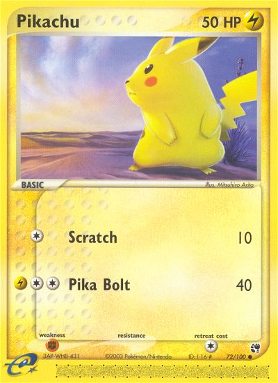 Pikachu (72/100) [EX: Sandstorm] | Clutch Gaming