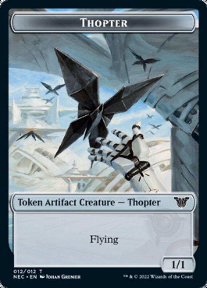 Thopter // Spirit (002) Double-Sided Token [Kamigawa: Neon Dynasty Commander Tokens] | Clutch Gaming