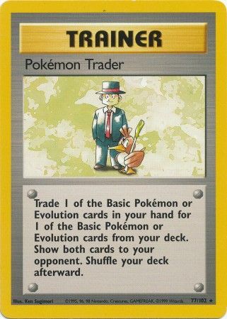 Pokemon Trader (77/102) [Base Set Unlimited] | Clutch Gaming