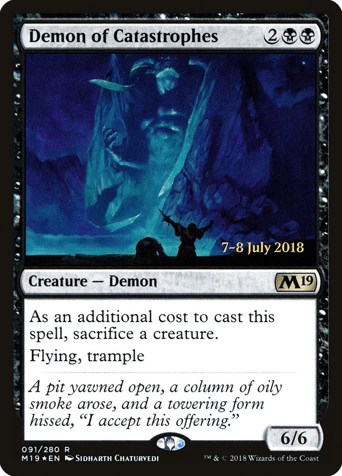 Demon of Catastrophes [Core Set 2019 Prerelease Promos] | Clutch Gaming