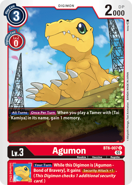 Agumon [BT6-007] [Double Diamond] | Clutch Gaming