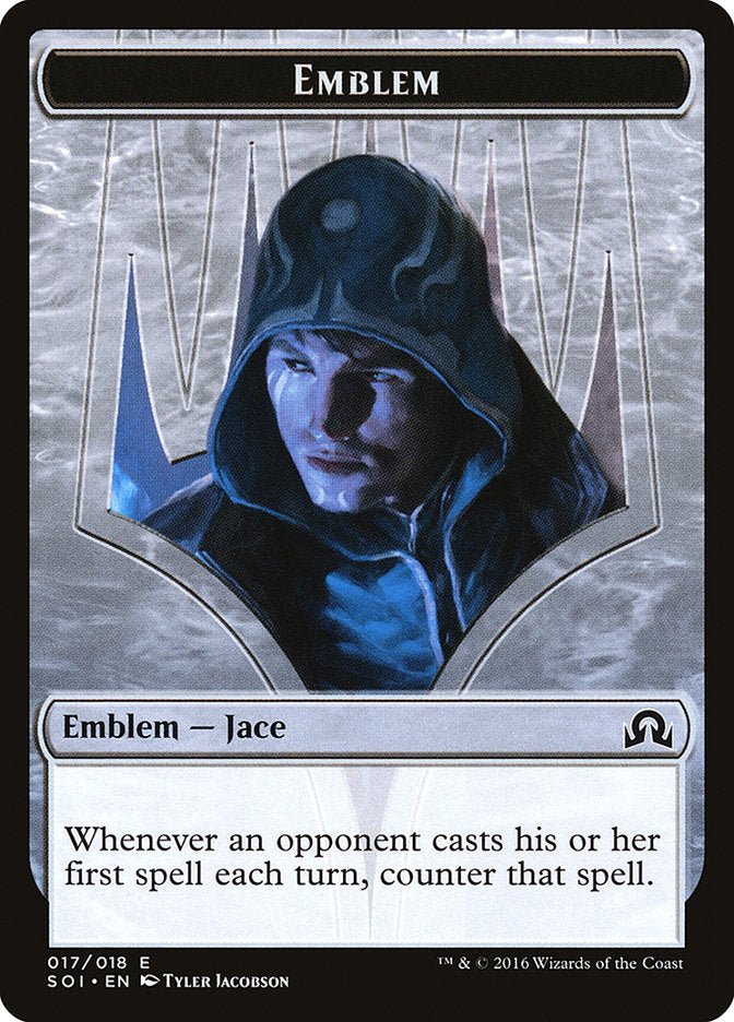 Jace, Unraveler of Secrets Emblem [Shadows over Innistrad Tokens] | Clutch Gaming