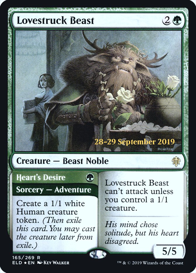 Lovestruck Beast // Heart's Desire [Throne of Eldraine Prerelease Promos] | Clutch Gaming