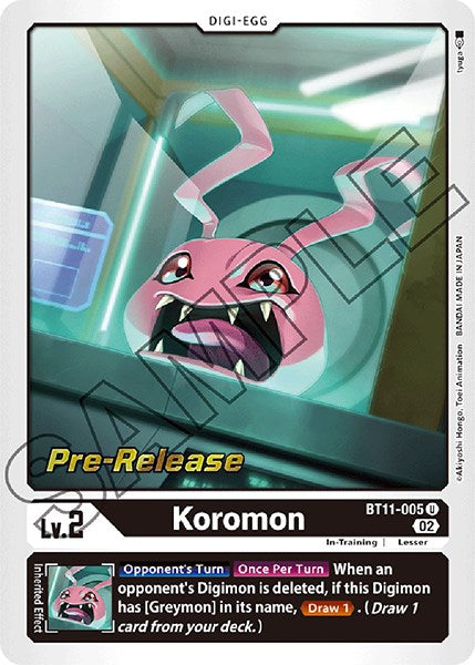 Koromon [BT11-005] [Dimensional Phase Pre-Release Promos] | Clutch Gaming