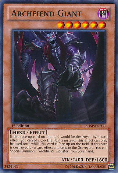 Archfiend Giant [SHSP-EN083] Rare | Clutch Gaming