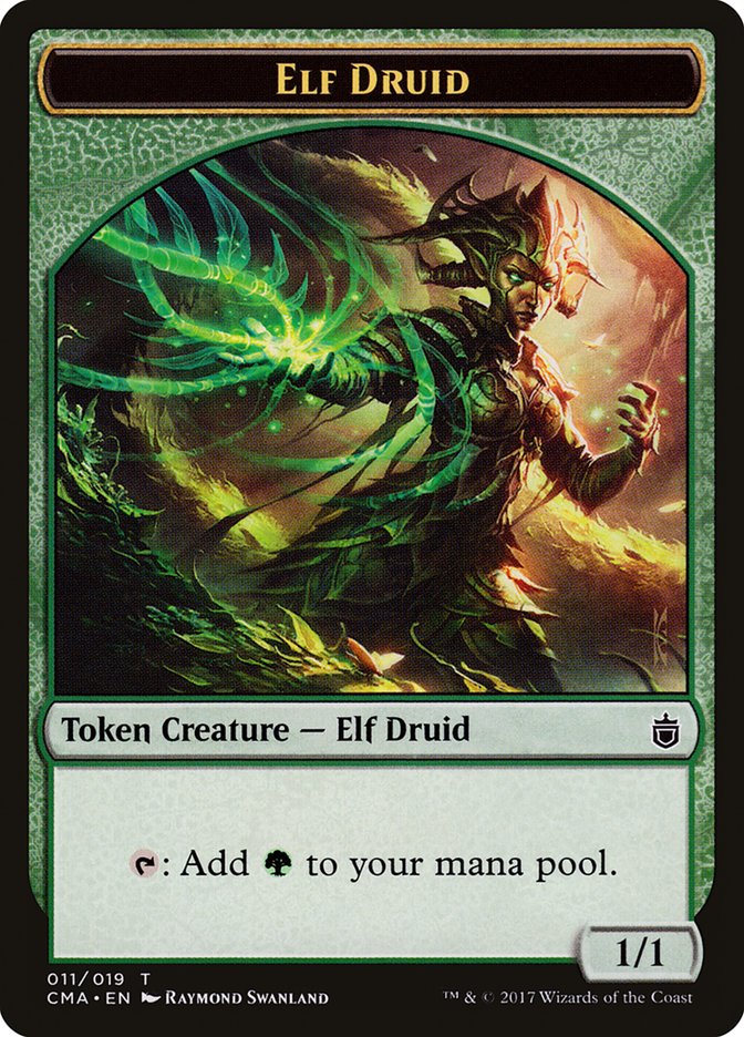 Elf Druid Token [Commander Anthology Tokens] | Clutch Gaming