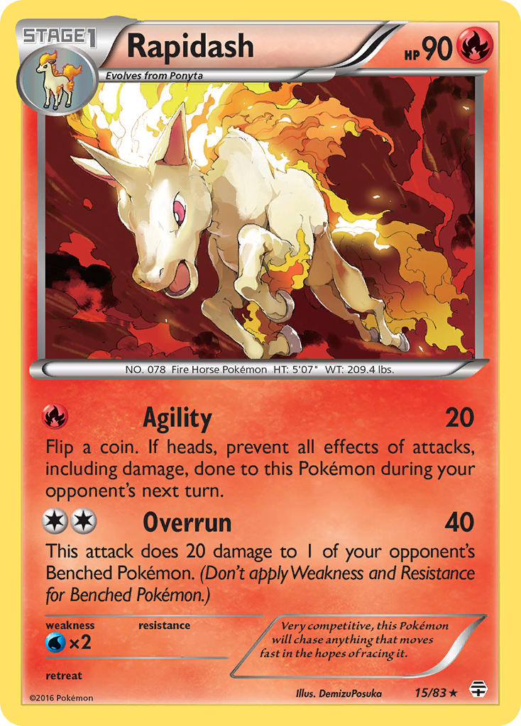 Rapidash (15/83) [XY: Generations] | Clutch Gaming