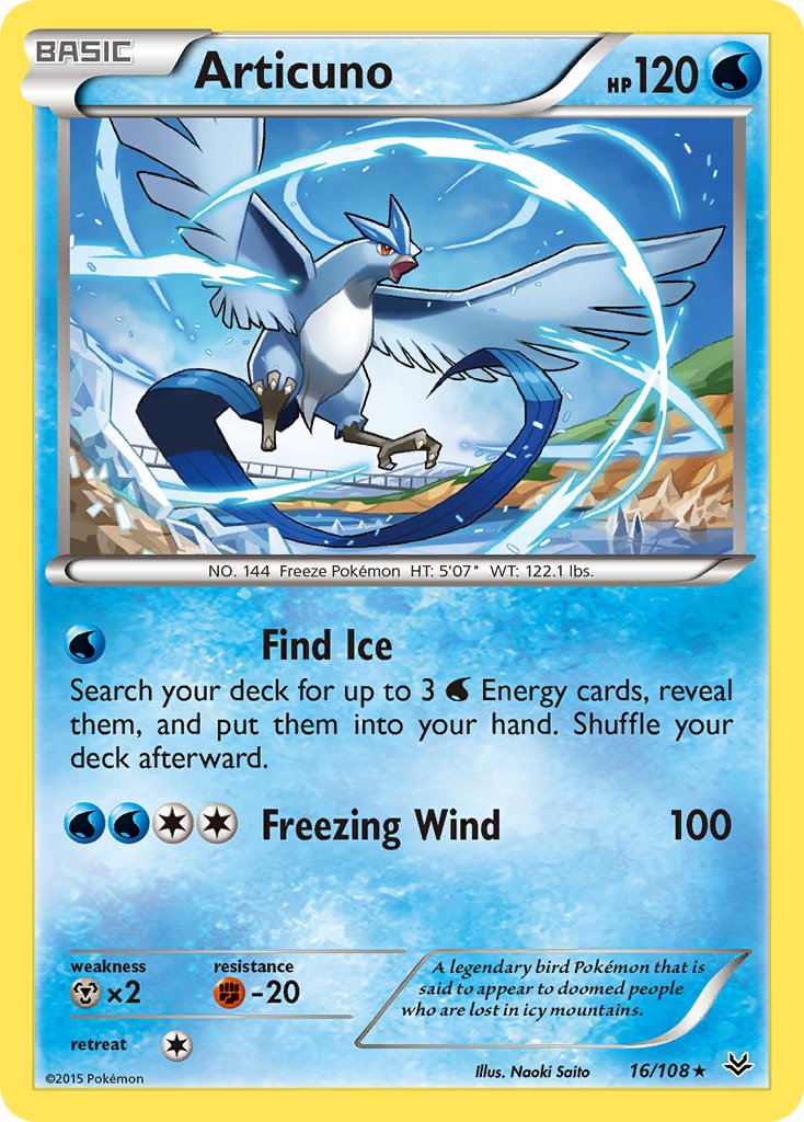 Articuno (16/108) (Theme Deck Exclusive) [XY: Roaring Skies] | Clutch Gaming