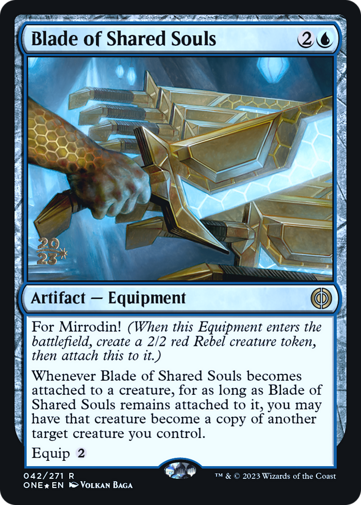 Blade of Shared Souls [Phyrexia: All Will Be One Prerelease Promos] | Clutch Gaming