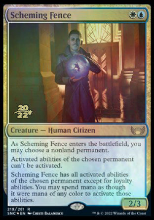 Scheming Fence [Streets of New Capenna Prerelease Promos] | Clutch Gaming