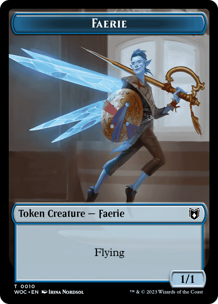 Faerie // Human Double-Sided Token [Wilds of Eldraine Commander Tokens] | Clutch Gaming