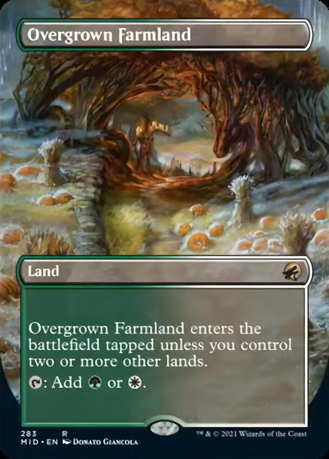 Overgrown Farmland (Borderless Alternate Art) [Innistrad: Midnight Hunt] | Clutch Gaming