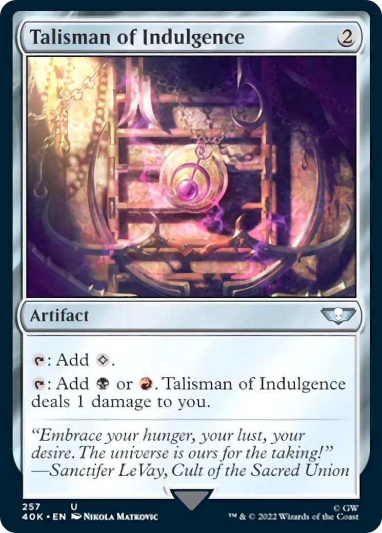 Talisman of Indulgence (Surge Foil) [Warhammer 40,000] | Clutch Gaming