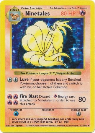 Ninetales (12/102) [Base Set Shadowless Unlimited] | Clutch Gaming