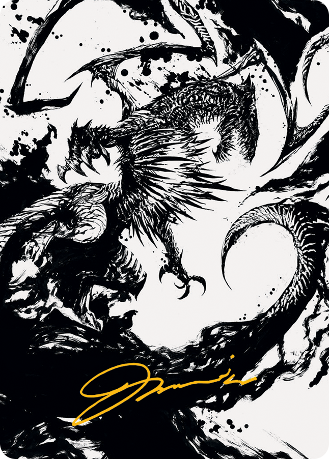 Skithiryx, the Blight Dragon Art Card (Gold-Stamped Signature) [March of the Machine Art Series] | Clutch Gaming