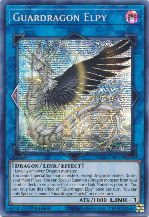 Guardragon Elpy [MP20-EN021] Prismatic Secret Rare | Clutch Gaming