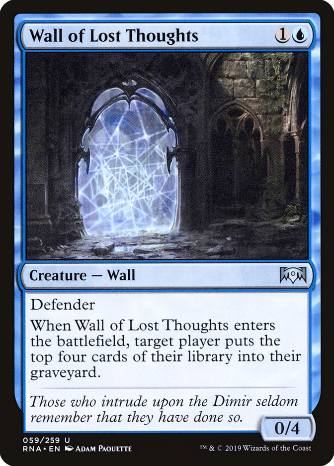 Wall of Lost Thoughts [Ravnica Allegiance] | Clutch Gaming