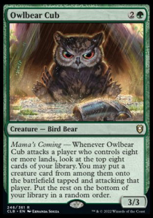 Owlbear Cub [Commander Legends: Battle for Baldur's Gate] | Clutch Gaming