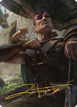 Minsc & Boo, Timeless Heroes Art Card (38) (Gold-Stamped Signature) [Commander Legends: Battle for Baldur's Gate Art Series] | Clutch Gaming