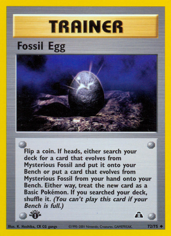 Fossil Egg (72/75) [Neo Discovery 1st Edition] | Clutch Gaming