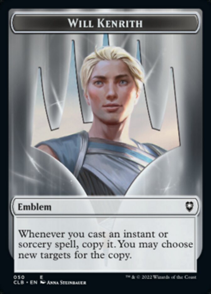 Will Kenrith Emblem // Copy Double-Sided Token [Commander Legends: Battle for Baldur's Gate Tokens] | Clutch Gaming