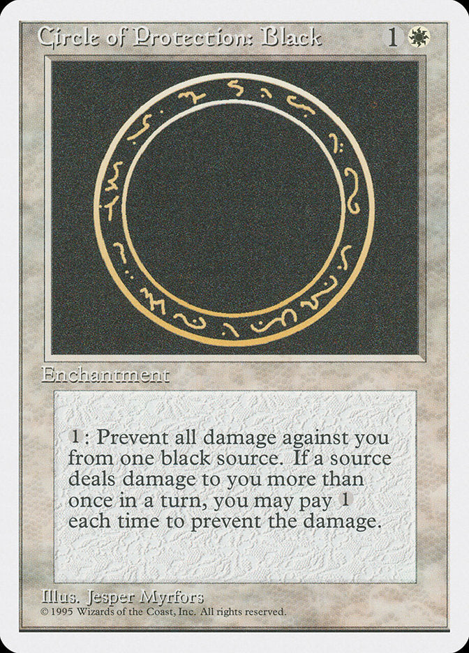 Circle of Protection: Black [Fourth Edition] | Clutch Gaming