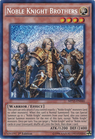 Noble Knight Brothers [MP15-EN046] Secret Rare | Clutch Gaming