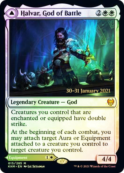 Halvar, God of Battle // Sword of the Realms [Kaldheim Prerelease Promos] | Clutch Gaming