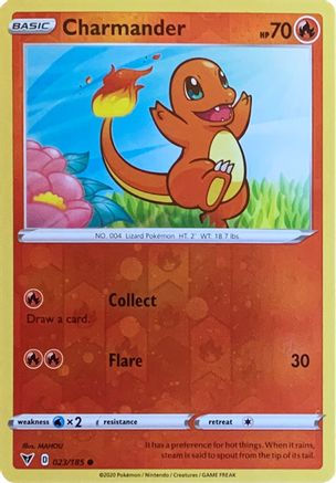Charmander (023/185) (Reverse Cosmos Holo) [Sword & Shield: Vivid Voltage] | Clutch Gaming